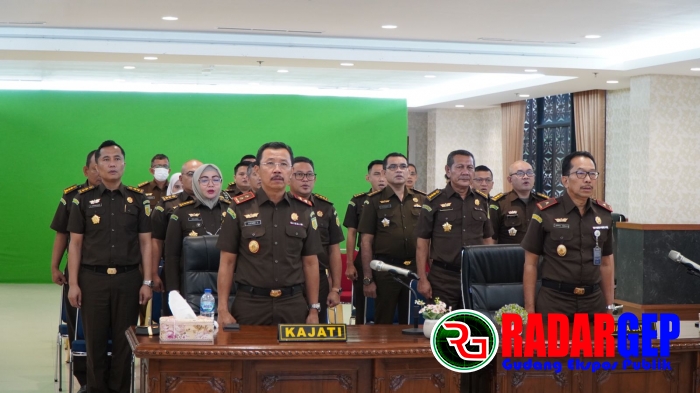 Kajati Riau Ikuti Kegiatan Kunjungan Kerja Jaksa Agung Republik Indonesia Secara Virtual